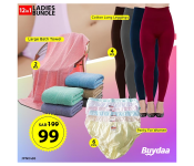 Pack Of 6 Piece Mixed Color Large Soen Panty For Women + 2 Piece Large Bath Towel + 3232 Set Of 4 Women High Waist Full Length Thick Warm Cotton Knitted Long Leggings 