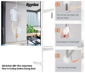 360 Rotate SIBY 4Tier Adjustable Floor to Ceiling Image