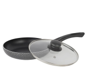Royalford RF11975 Aluminum Fry Pan With Tempered Glass Lid And Non Stick Coating - Assorted