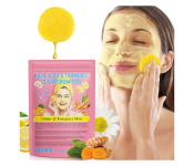 Bundle 2 PCs Set 40 Pads Turmeric Kojic Pads, Turmeric Kojic Acid Pads Infused Foaming Exfoliating Pads, Turmeric Cleansing Pads for Dark Spots