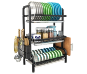 3 Tier Dish Drying Rack Extra Large Carbon Image