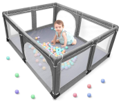 Baby Playpen Infant Playard with Gates Sturdy Safety Image