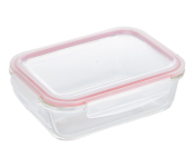 Delcasa DC1429 Brs Rectangular Glass Airtight Container 1 Liter - Clear