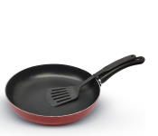 Delcasa DC2897 26 CM Frypan with Nylon Turner Compatible With Hot Plate Halogen Ceramic And Gas Stovetops
