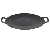 Delcasa DC3404 30 Cm Deep Tawa With Granite And NonStick Coating With Double Handle - Black