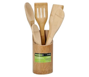 Royalford RF10239 Organic Bamboo Kitchen Tool Set - Brown 