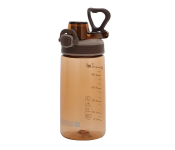 Royalford RF11109 550ml Water Bottle BPA Free Plastic Bottle With One Press Open Lid - Brown