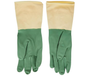 Royalford RF10491 Cleaning Gloves Natural Latex Comfortable 2pcs Reusable Convenient Grip Gloves - Green