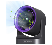 Portable Small Fan, Wall Mounted or USB-Powered Desk Fan, Quiet Operation with LED Display, 3600mAh Battery 360° Tilt Adjustment Suitable for Home Office