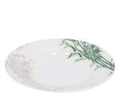 Royalford RF9886 10 Inch Melamine Ware Dinner Plate - White And Green