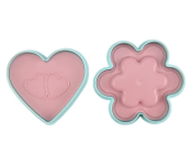 Royalford RF10974 2Pc Romance Shaped Cookie Cutter - Multicolor