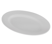 Royalford RF10859 Melamineware Oval Plate 14 Inch Dinner Serving Plate - White