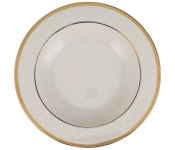 Royalford RF11052 Premium Bone China Dinner Plate - White And Gold