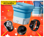 Bundle 1 PCs Set A9 1080P Mini Rechargable Camera wifi Smart Home Micro Small Camera Wireless Security IP Cam For Baby Pet Home Monitor + 1 PCs Set Mini Portable Folding Washing Machine For Home And Travel + 1 PCs Set Waterproof Electric Mini Shaver + 1 PCs Set IWO 8 Sport Smart Watch - Black