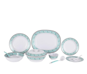 Royalford RF12676 70pcs Melamineware Dinner Set - White 