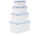 Royalford RF12630 Food Storage Container Set Pack of 4 - Transparent 