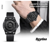 Trending New Men's Creative Magnetic Scrolling Beads Quartz Watch for Men Waterproof watches