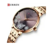 Curren 9068 Flower Women's Quartz Watch 30M Waterproof Stainless Steel Ladies Watch - Gold