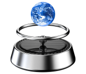 Earth Car Air Freshener Solar Powered Rotating Planet Image