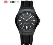 Curren JPNCRBL9 8467 Men's Watch Calendar Men's Tape Table Casual Men's Watch -Black 
