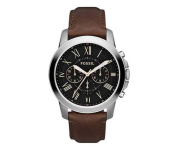 Fossil FS4813IE Mens Water Resistant Leather Chronograph Watch Image