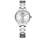 Curren JPN9017SS 9017 Women Watch Quartz Movement Wrist Watch Simple Gift for Women - Silver
