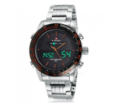 Naviforce JPD5373 9024 Men Analog-digital Stainless Steel Strap Watch - Silver