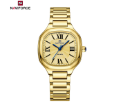 Naviforce NF5042 Elegant Commuter Ladies’ Waterproof Stainless Steel Watch with Gift for Girls (GGG)