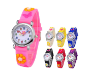 SZYUSAN Toddler Watch Colorful Flower Butterfly Durable Silicon Analog Wrist Watch