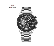 Naviforce NF8026 Men’s Chronograph Stainless Steel Strap Casual Waterproof Tough Guy Quartz Watch