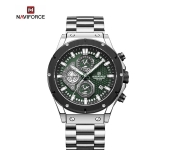 Naviforce NF8026 Men’s Chronograph Stainless Steel Strap Casual Waterproof Tough Guy Quartz Watch (SGN)