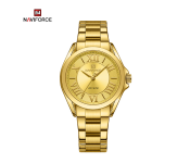 Naviforce NF5037 Modern Design Quartz Simple Fashion Waterproof Wristwatch Stainless Steel Band Girls Clock GG 
