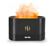 Depulat Flame Aroma Diffuser & Humidifier, Noiseless, Auto-Off, Portable for Home & Office (Black)