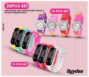 Bundle 10 PCs Set Kids Watchs Cute Cartoon Wrist Watch Gift Fun Lights Digital Sport Watch Outdoor Watch Ideal Gift for Toddlers Children, multiple colors + 10 PCs Set SZYUSAN Toddler Watch Colorful Flower Butterfly Durable Silicon Analog Wrist Watch