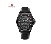 MACON NF8023 Top Brand Luxury Military Leather Casual Sport Quartz Watches for Men (BGYGY)