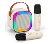 K12 Dual Microphone Karaoke Bluetooth Speaker RGB Light Image