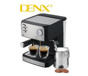 DENX Espresso Coffee Machine 850W with Milk Frother Image