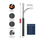 Electric Lighter USBC Rechargeable with Safety Switch Windproof Image