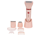 Geepas GLS57521UK 3-in-1 Waterproof Lady Shaver Set | Cordless, IPX6, LED Indicator, Pink