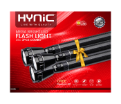 HL885 3SC 3PC Combo Flashlight Set | 7W LED | 8000mAh Battery | Unbreakable Glass | Durable Design