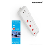 Geepas 4Way Extension Socket with Individual Switches Image