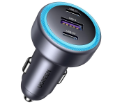 UGREEN 30W 3-Port Fast Car Charger2*USB-C PD+USB-A
