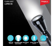 impex lumin x3 rechargeable led handheled black Image