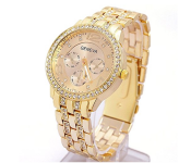 Geneva Luxury Brand Silver Diamond Quartz Fashion Watch Image