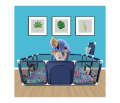 Large Toddler Stainless Steel Pipe Foldable Safe Playpen Image