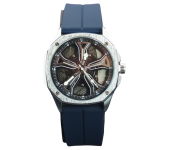 Premium Straps Watch Blue – Spinning Wheel Display with Silicone Band