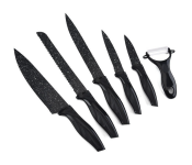 6Piece Kitchen Knife Set Stainless Steel Blades Image
