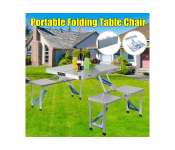 Outdoor Folding Table Chair Camping Aluminium Alloy Picnic Image