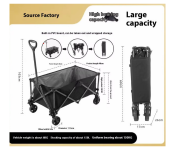 Garden Cart Folding Trolley 150kg Heavy Duty Image