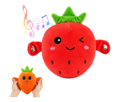 Interactive Strawberry Soft Sensory Music Plush With Image
